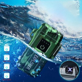 Encendedor Electrónico Plasma Recargable Usb Doble Arco CAMO